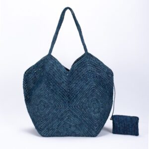 Bolso fibra natural Vaiha azul
