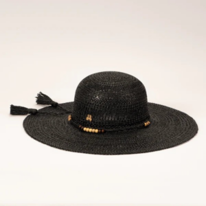 Sombrero pamela negra calada