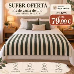Pie de cama Perth 85x200cm amande