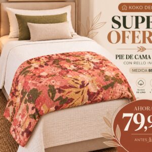 Pie de cama Bologne 85x200 cm Mocaccino