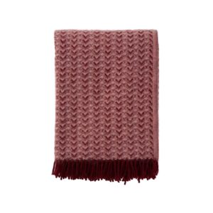 Manta lana Ilse Bordeaux/pink