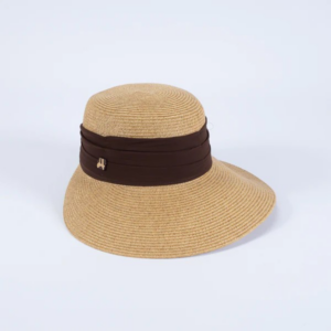Sombrero visera cinta marrón