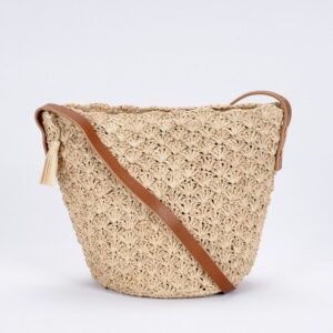Bolso de fibra natural Shell