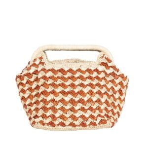 Bolso de fibra natural Mania II naranja tostada