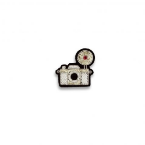 Broche photo argent