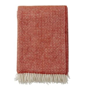 Manta lana Chevron rubi red