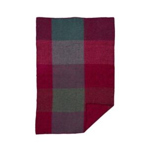 Manta lana Gotland Midi check pink 90x130cm