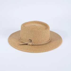 Sombrero recto cinta trenzada